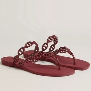 Hermes Island Sandals (Rouge H)